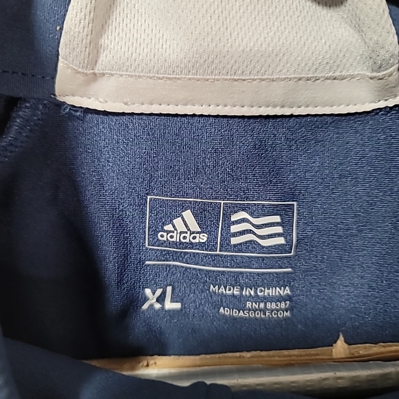 Adidas Men's Navy Blue Stretch Pullover Golf 1/4 Zip Long Sleeve Top XL. - Picture 3 of 9